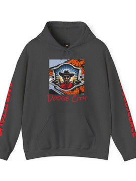 Ambitious Adolescence "Dodge City" Graphic Unisex Heavy Blend™ Hooded Sweatshirt