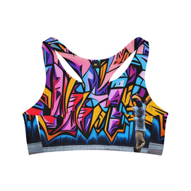 Seamless Sports Bra Graphic Print