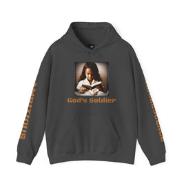 Ambitious Adolescence "God's Soldier" Little mama version  Unisex Heavy Blend™ Hooded Sweatshirt