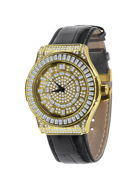 Conspicious Bling Leather Watch | 5110362