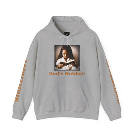 Ambitious Adolescence "God's Soldier" Little mama version  Unisex Heavy Blend™ Hooded Sweatshirt