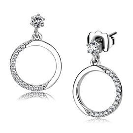 Women Stainless Steel Cubic Zirconia Earrings