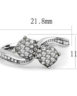 Women Stainless Steel Synthetic Crystal Rings