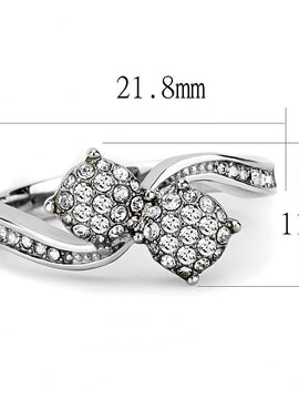 Women Stainless Steel Synthetic Crystal Rings