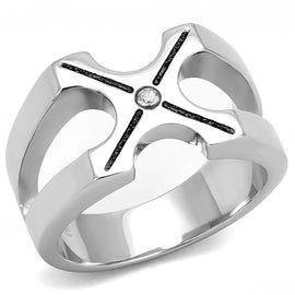 Men Stainless Steel Cubic Zirconia Rings