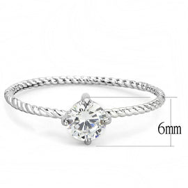 Women Stainless Steel Cubic Zirconia Rings TK3604