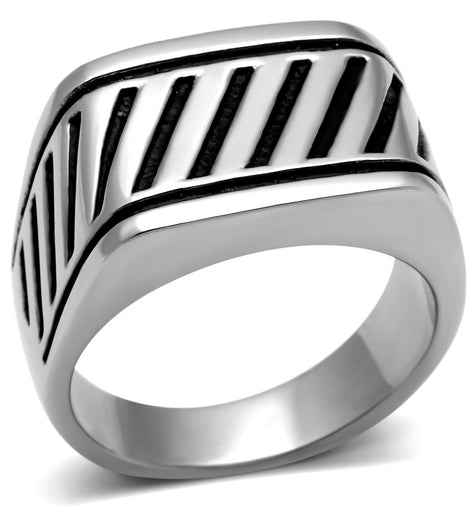 Men Stainless Steel No Stone Rings TK380