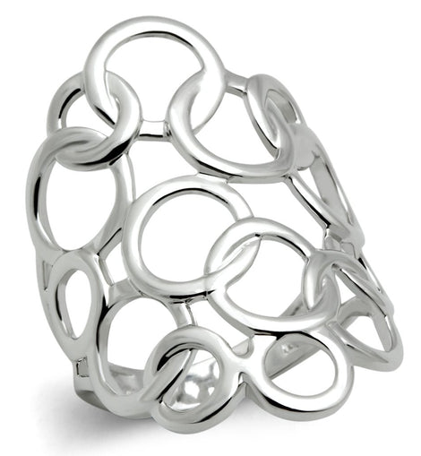 Rhodium Brass Ring with No Stone